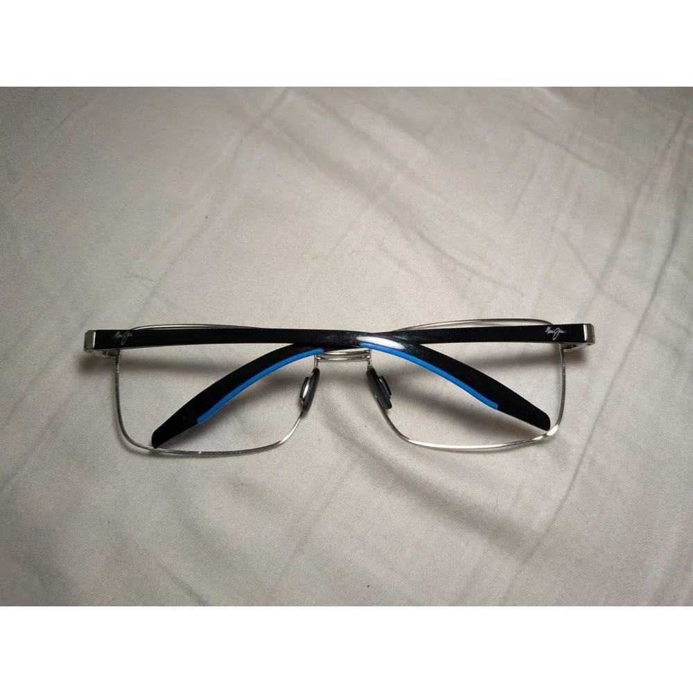 Maui Jim COVE PARK MJ531-17 60-19-133 Italy Silver Black Sunglasses FRAME